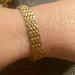 MCM Goldette vintage mesh bracelet Art Deco Retro Victorian Revival styled